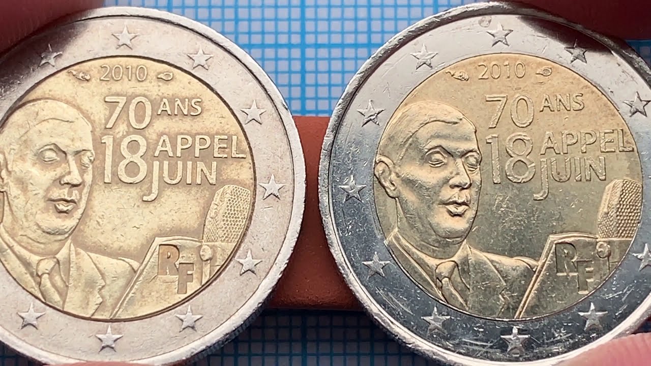 France 2 euro 2010 - Coins Gerneral De Gaulle's Appeal - Unc 20,000,000