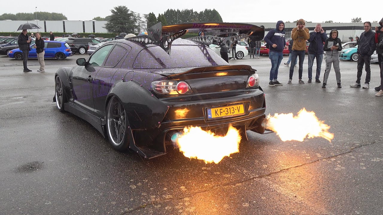 Mazda RX8 shoot HUGE FLAMES at REV BATTLE | Go Japan 2022