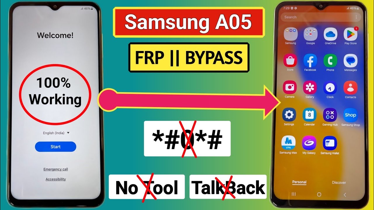 Samsung Galaxy A05 Frp Bypass/Unlock Android 13-14 Without PC || TalkBack Not Working