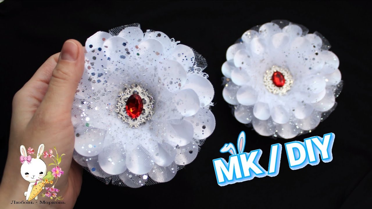 Просто обычная СТОЛОВАЯ ЛОЖКА и пышный цветок готов! / МК / DIY fabric flower with a tablespoon