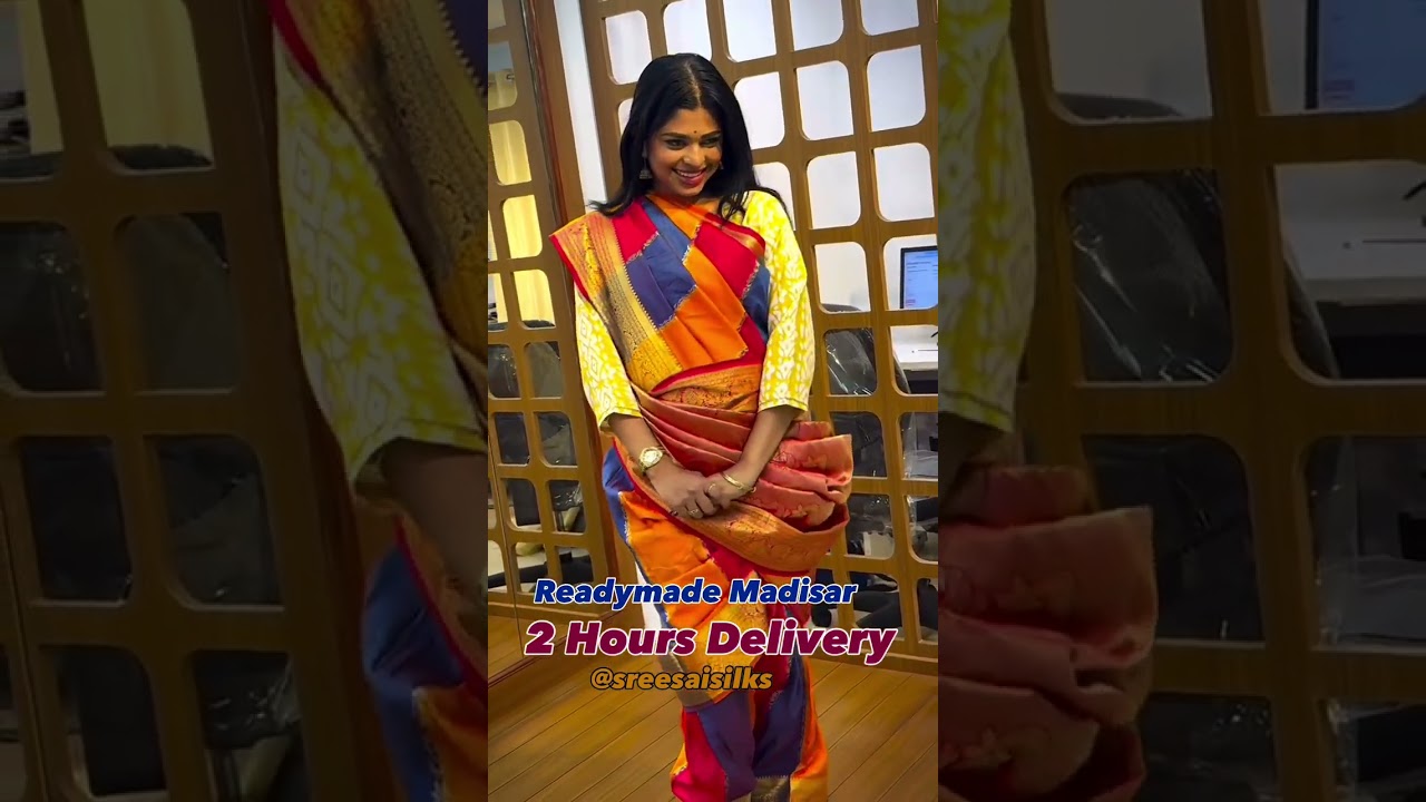 2 Hours Delivery- Readymade Madisar @ Sreesaisilks Nanganallur- Annanagar QuickSareeTutorial