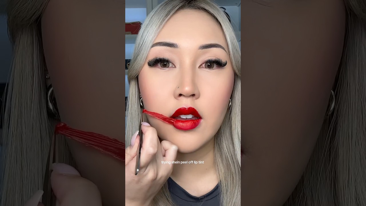 Trying SHEIN peel off lip tint