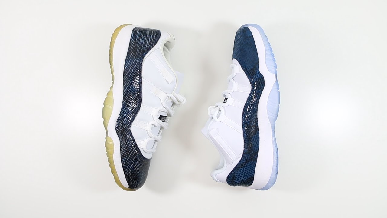 Обзор и сравнение Air Jordan 11 XI Blue Snakeskin (2001 и 2019)