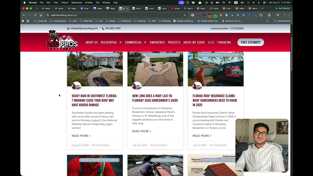 Roofing Contractor Website Audit 2026 | SEMrush SEO + Google Business Profile (GMB Everywhere)