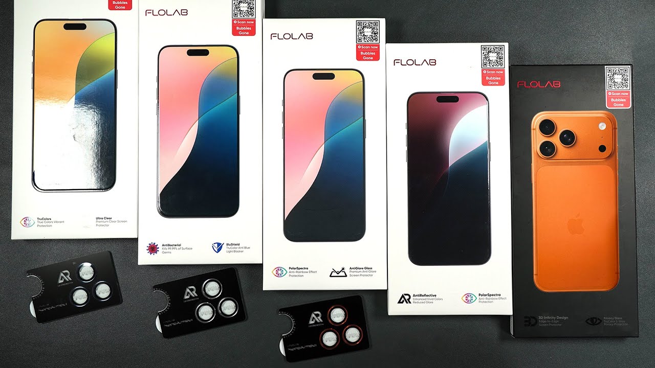 Защитная пленка FLOLAB ONETIME для iPhone 17 Pro Max — протестирована на падение и царапины