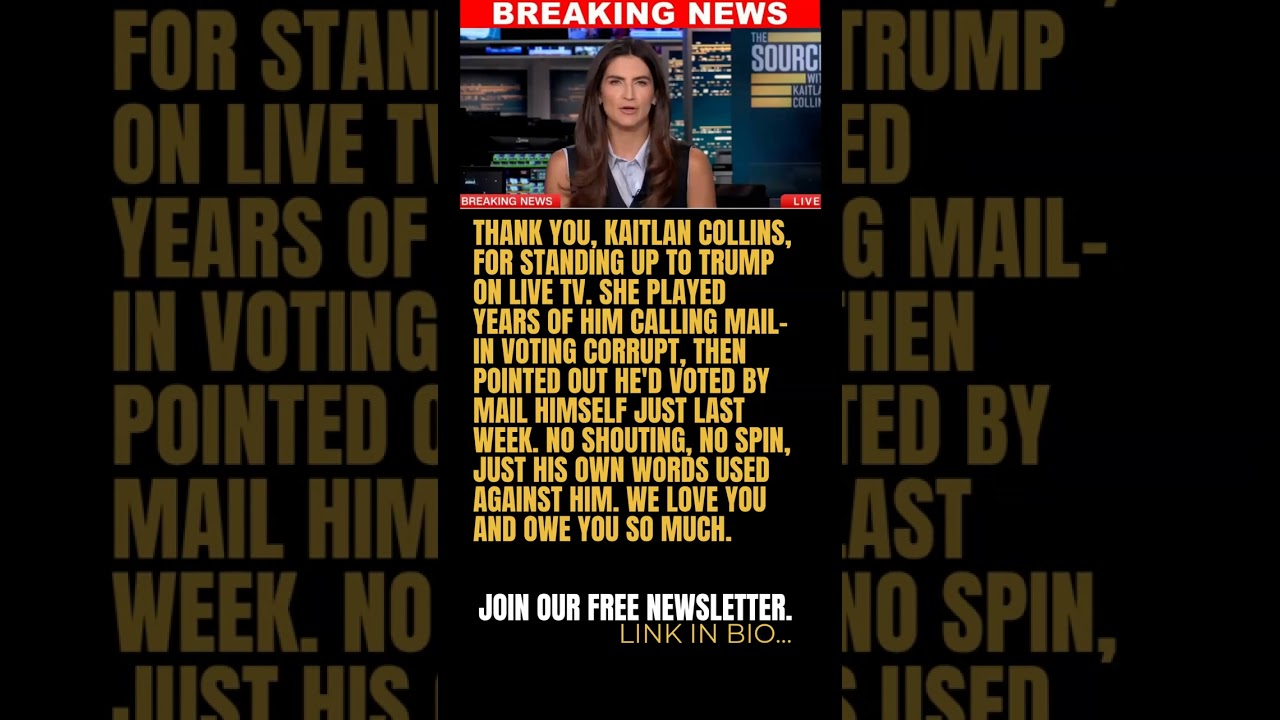 BREAKING: Kaitlan Collins Plays Trump's Own Words Back to Him and Exposes His Mail-In Voting Hypoc