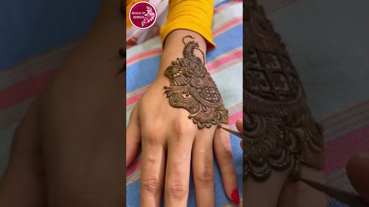 Simple Henna Design Step by Step Tutorial | Beginners Simple Mehendi Design