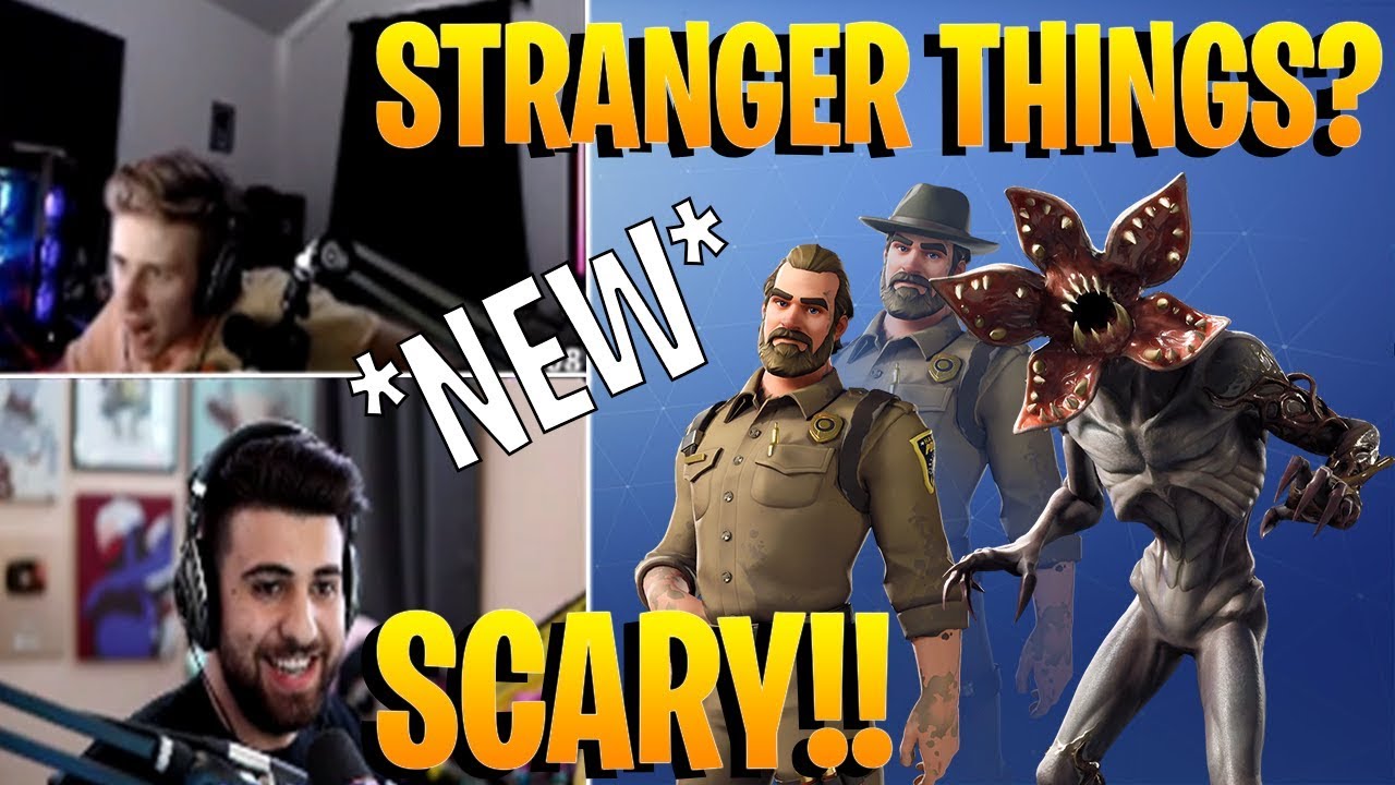 Streamers React to the *NEW* STRANGER THINGS Skins Chief Hopper and Demogorgon!
