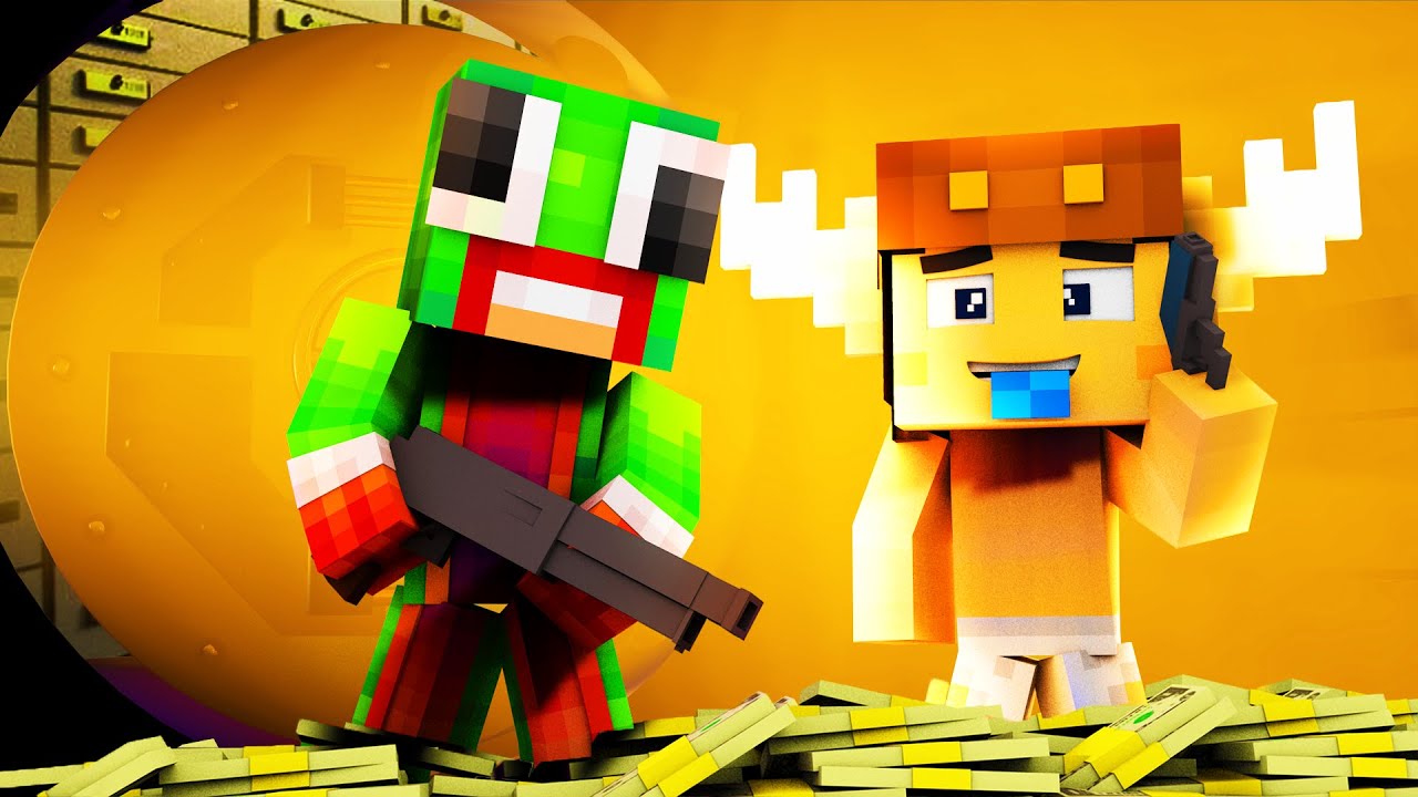 Minecraft Daycare - BABY ROBS A BANK !? (Minecraft Kids Roleplay) w/ UnspeakableGaming