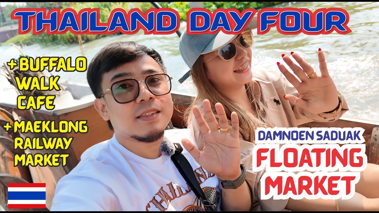 Thailand Vlog (Day 4) Damnoen Saduak Floating Market+Maeklong Railway Market 