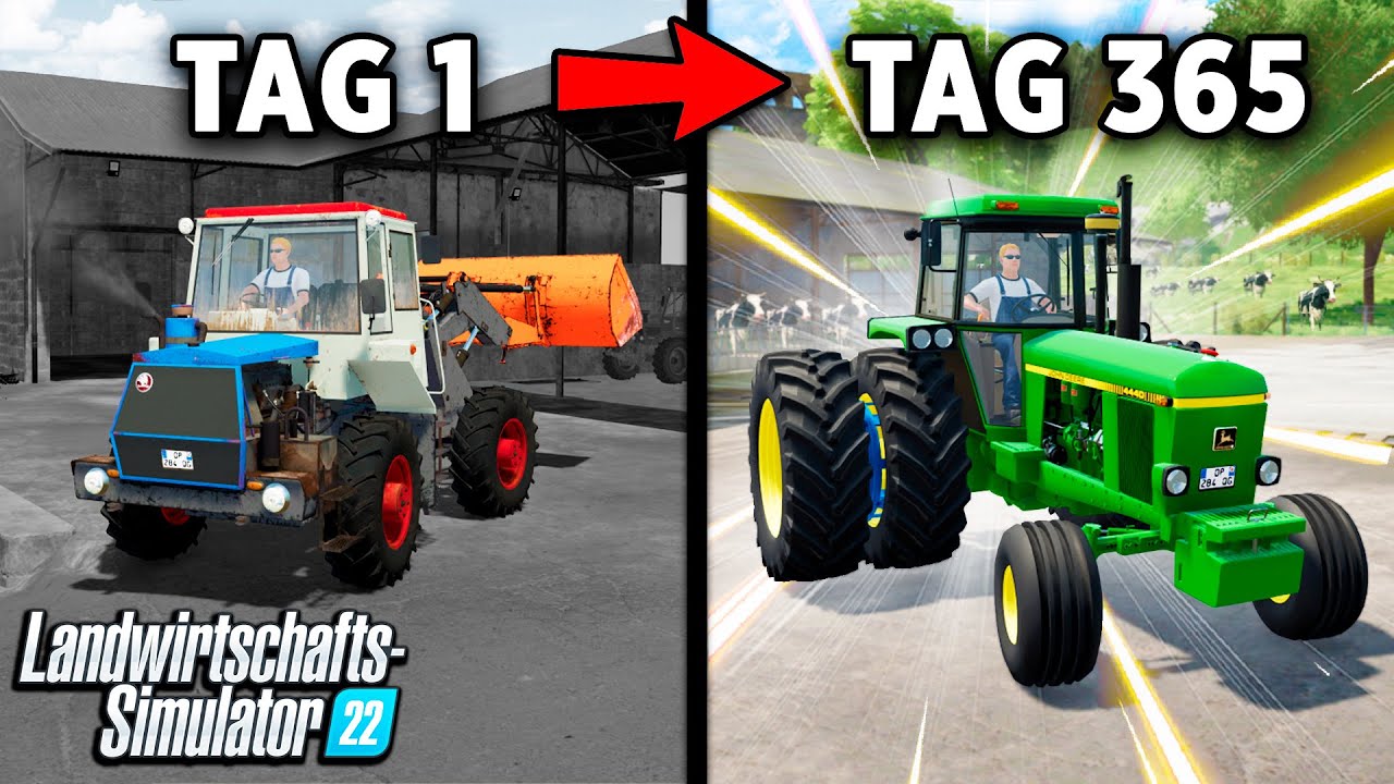 Ich habe 1 Jahr damit verbracht, eine Rinderfarm aufzubauen! Landwirtschafts Simulator 22