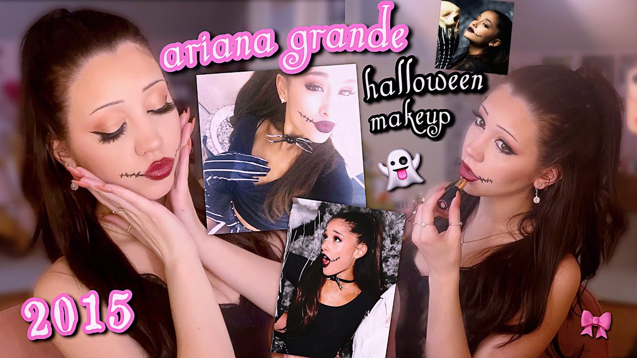 ariana grande 2015 halloween makeup tutorial🤍🖤