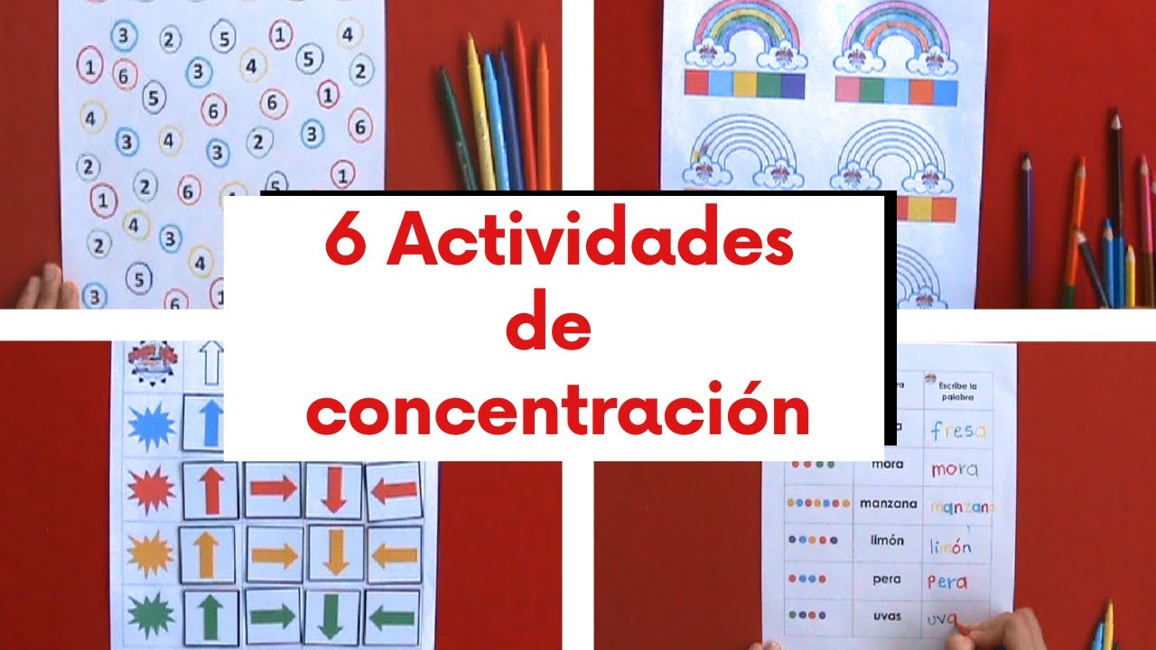 6 ACTIVIDADES PARA TRABAJAR ATENCIÓN Y CONCENTRACIÓN