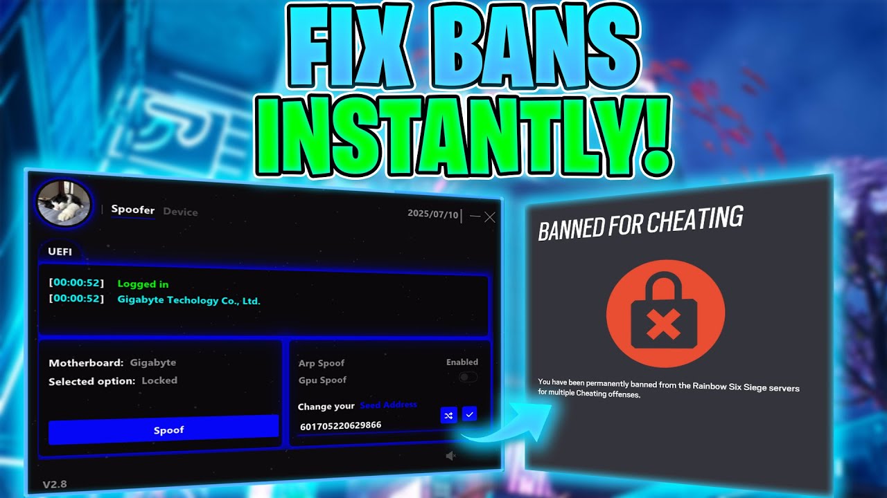 Rainbow Six Siege HWID Spoofer Tutorial (2025) | Working Method to Unban & Bypass Ban