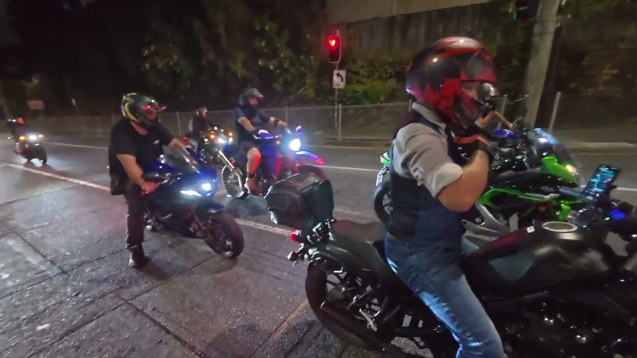 Brisbane Night Life On A Motorcycle