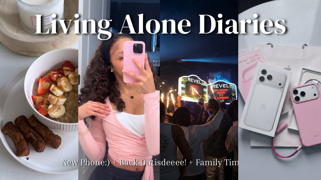 Living Alone Diaries: new phone!..finally🙄 + BACK OUTSIDEEE + moms birthday party + more