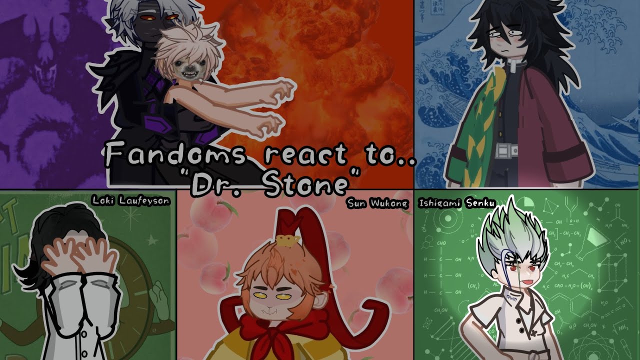 Fandoms react to Dr. Stone|| part 1/2|| Dr.Stone|Ninjago|LMK|Marvel| Demon slayer|MHA|