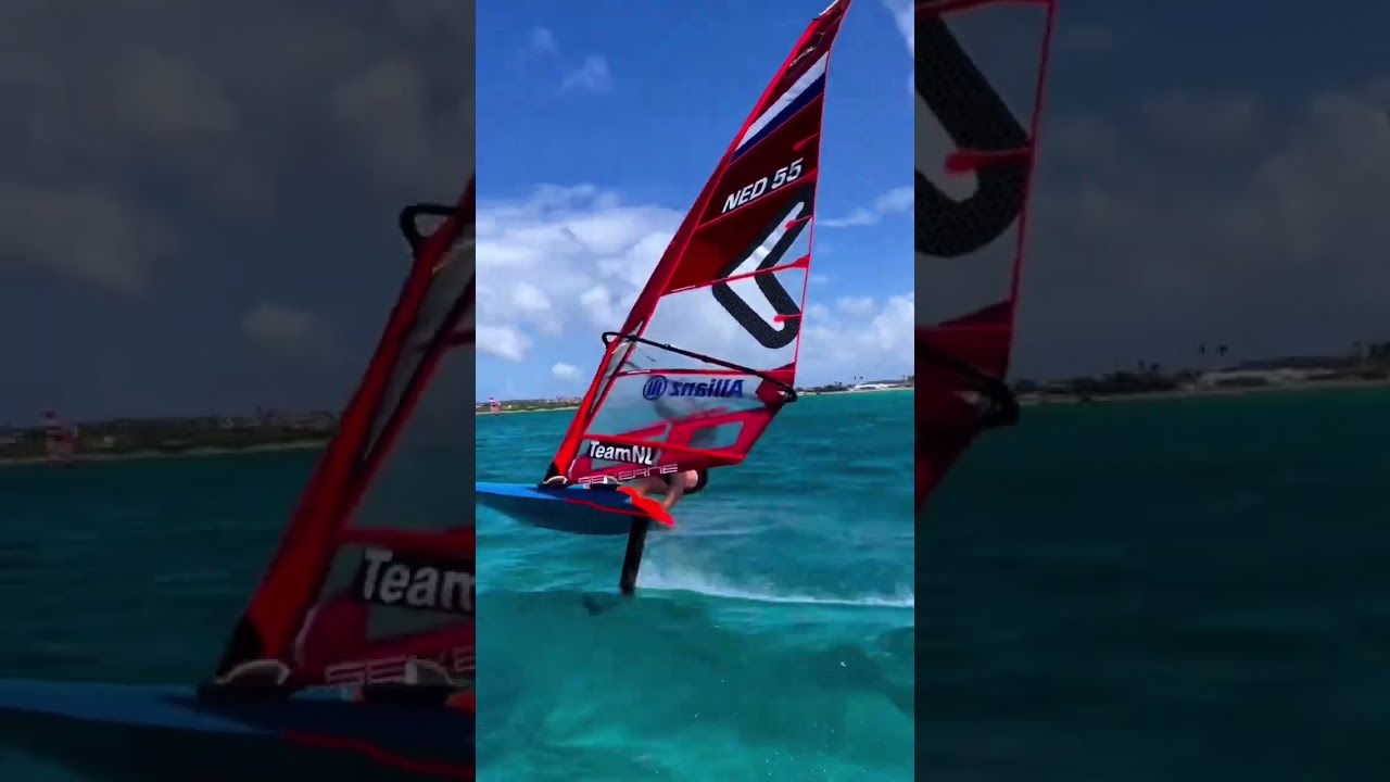 When the boat can&rsquo;t keep up any more #windsurfing #surf #foil #iqfoil #shorts #iqfoildaily #aruba