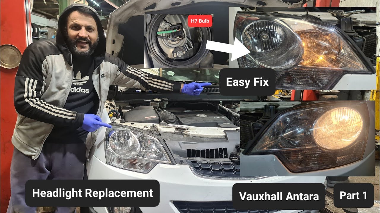 how to remove headlight | main dipped | high beam bulb on Vauxhall Antara #headlamp part 1