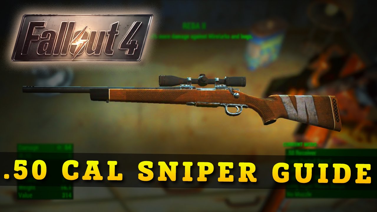 Fallout 4 - How to Obtain the .50 CALIBRE SNIPER RIFLE! (Fallout 4 Secret Weapons)