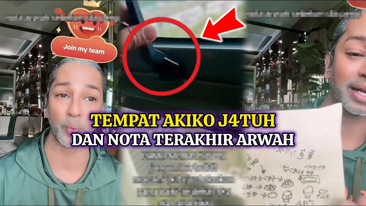 NOTA TERAKHIR ARWAH AKIKO OKUMURA, RIDZOKUMURA TUNJUK TINGKAP AKIKO J4TUH