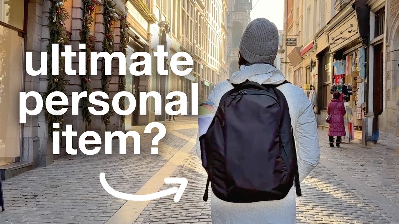 this may be the *best* personal item travel backpack (Almond Oak 25+5L expandable backpack)