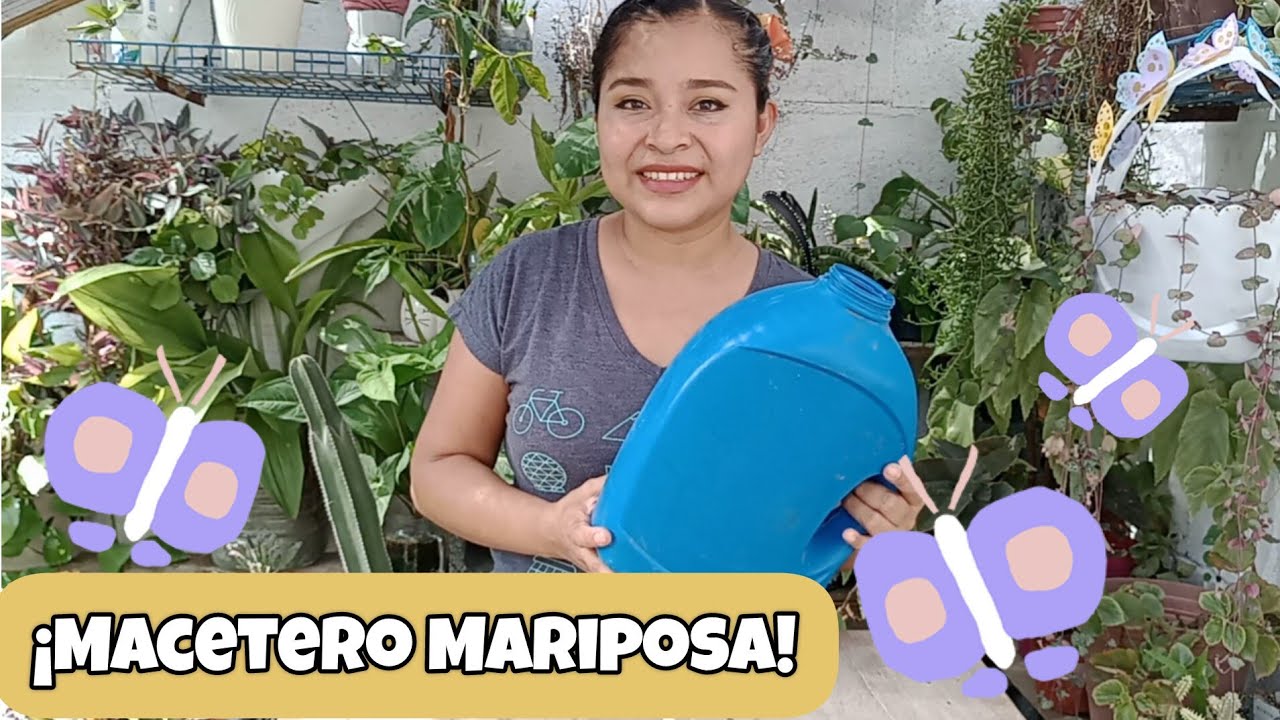 ¿Como hacer un macetero en forma de mariposa? 🦋 Reutilizando un Bote de Suavisante😉
