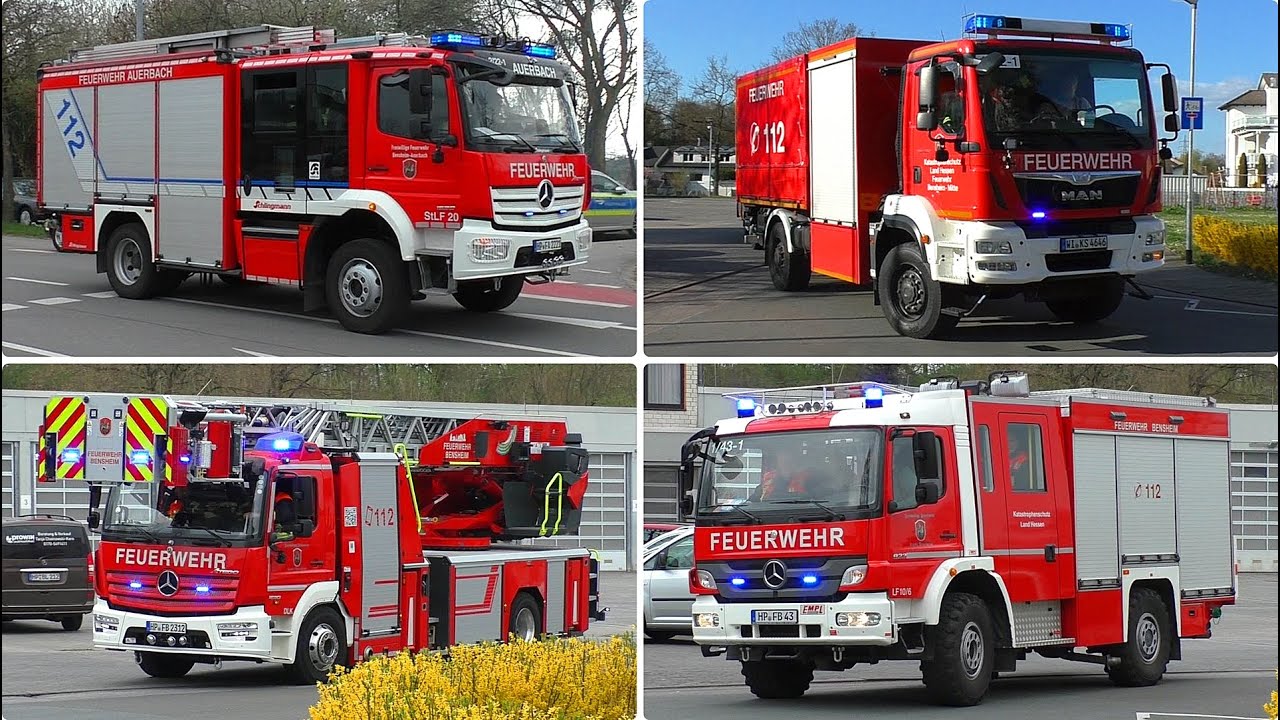[Realeinsatz vor Großübung 🚨] ● FEUERWEHR BENSHEIM ● Einsatzfahrten von Feuerwehr & Rettungsdienst 🚒