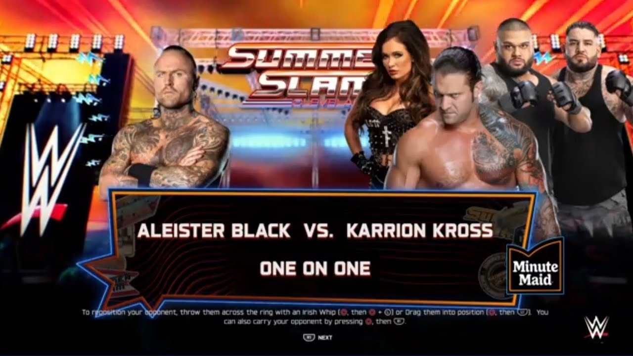 Alister black vs Karian Kross WWE 2K25