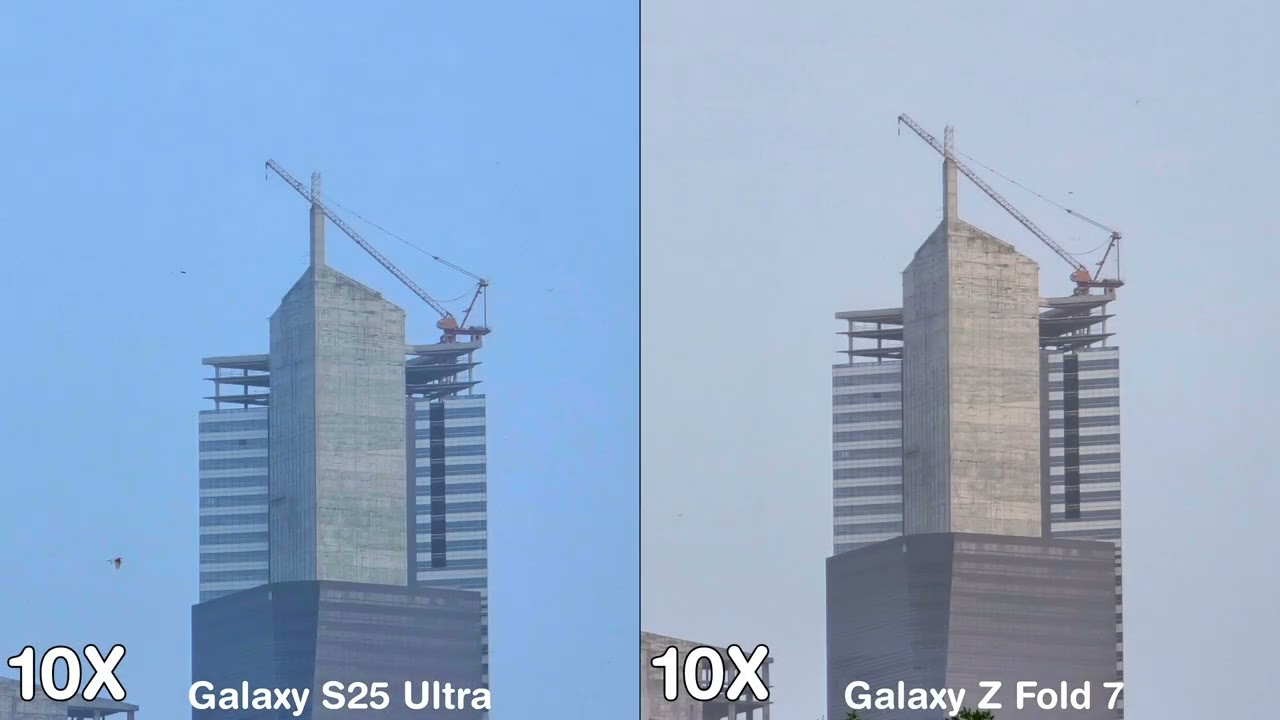 Samsung Galaxy Fold 7 vs Samsung S25 Ultra  Live Zoom test comparison  #samaung #smartphone 