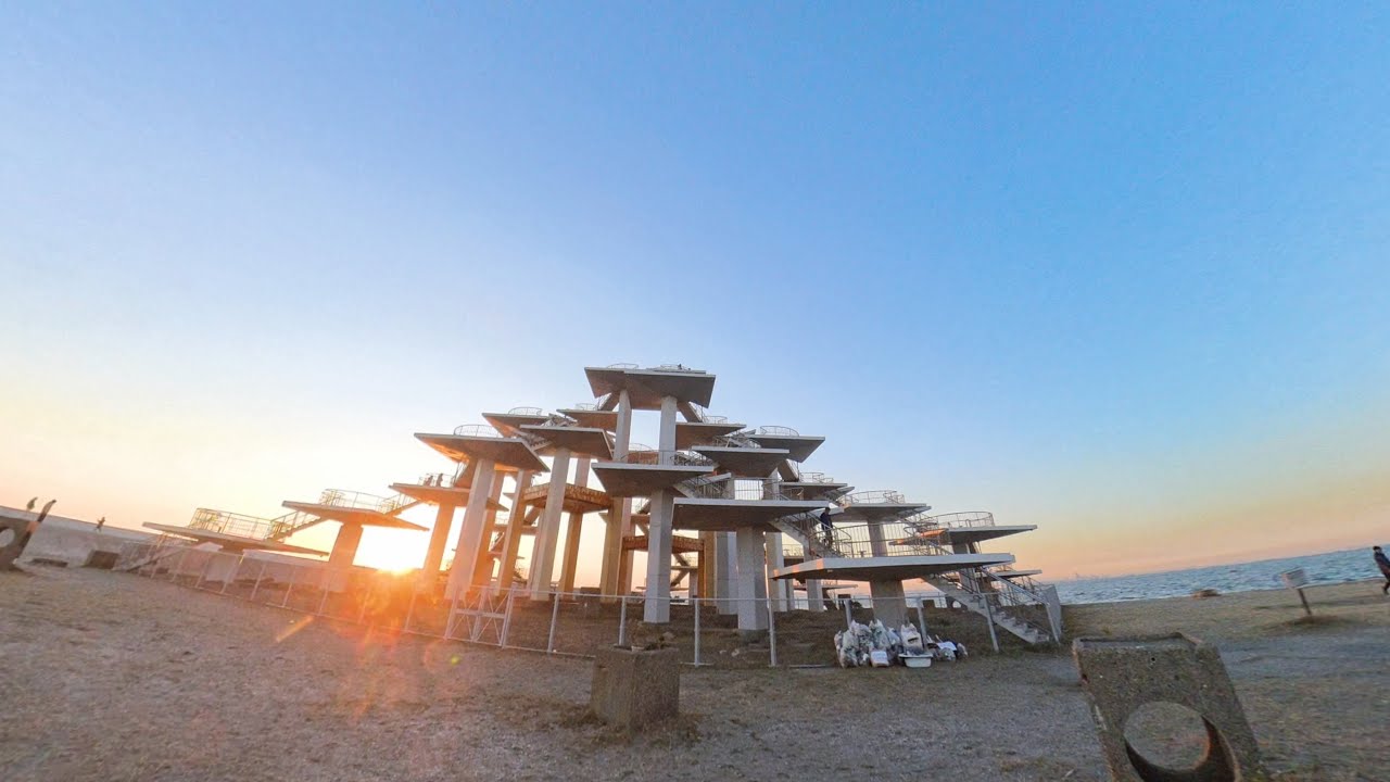 南房総国定千葉県立富津公園の夕日