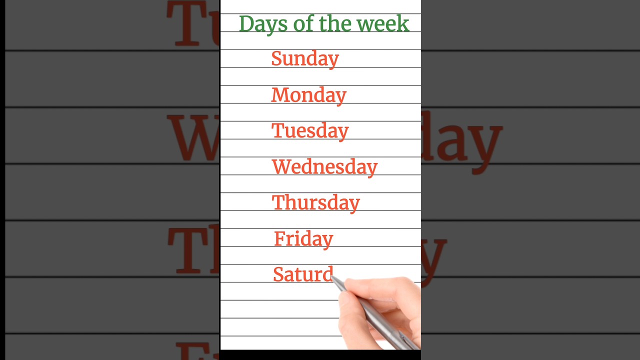 sunday monday english mein, sunday monday spelling, sunday monday tuesday, sunday monday #shorts
