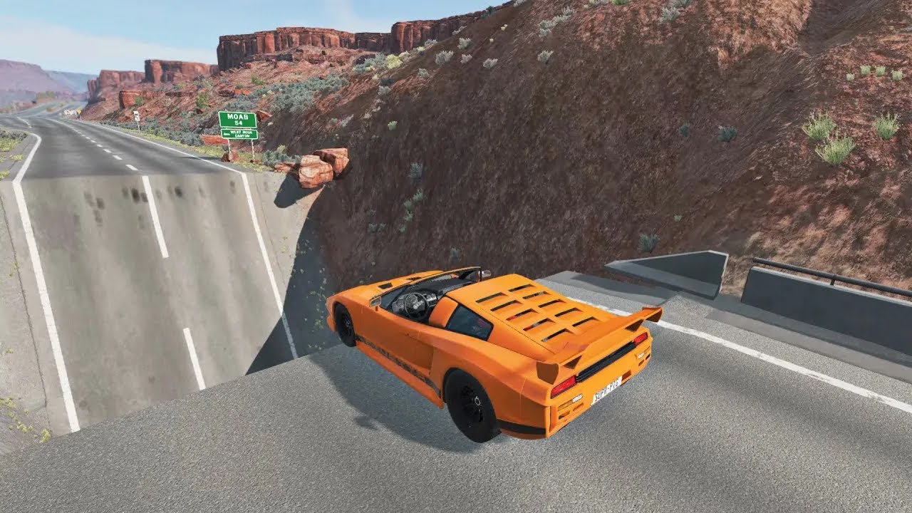 Cars vs Huge Pit   BeamNG Drive!