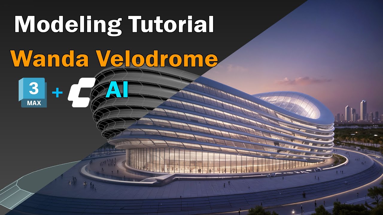 Wanda Velodrome | Modeling in 3ds Max, Rendering in ComfyUI & Animation in Kling AI