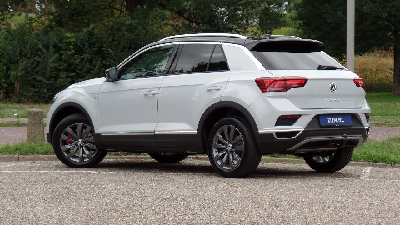 Volkswagen NEW T-roc Sport 2018 White Silver - Black roof walk around & detail inside