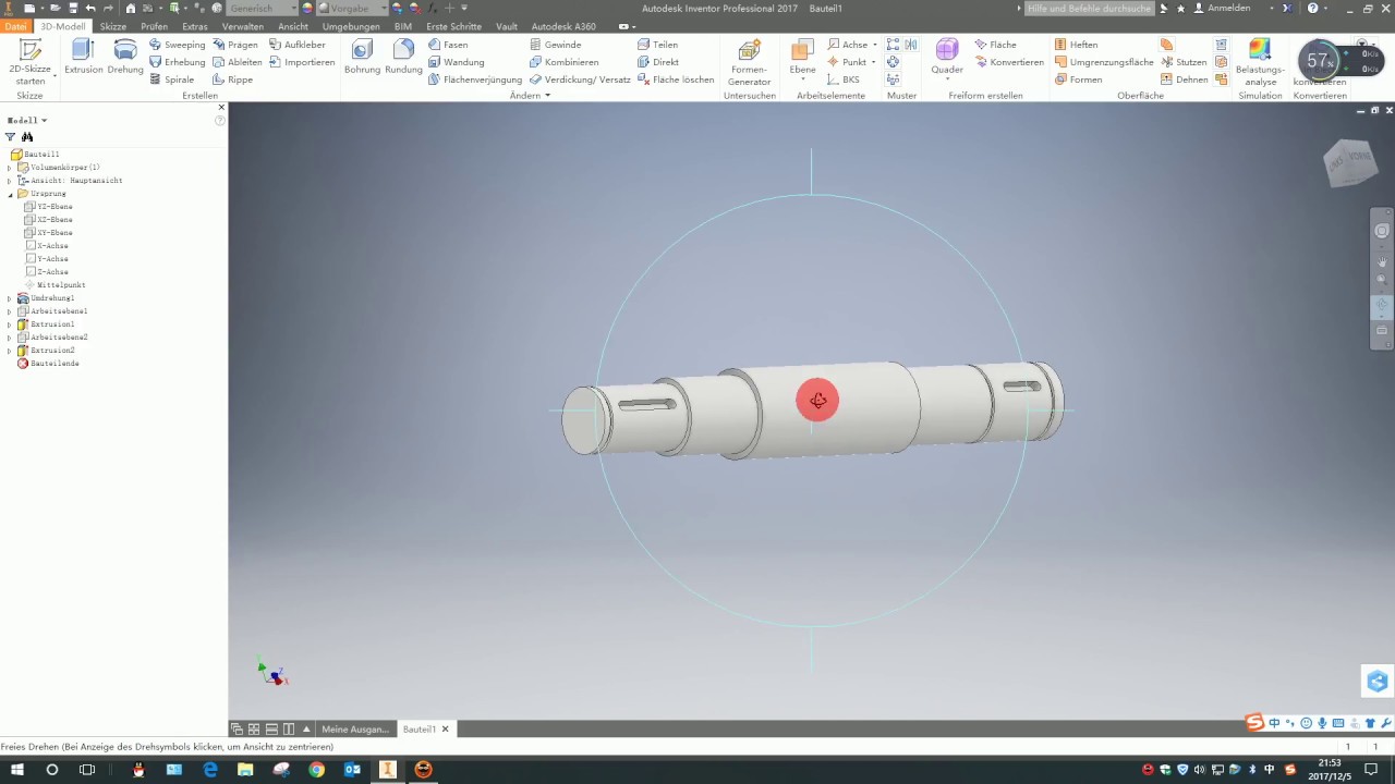 Welle zeichnen Autodesk Inventor