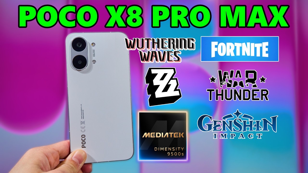 Gaming test - POCO X8 Pro Max with MediaTek Dimensity 9500s!