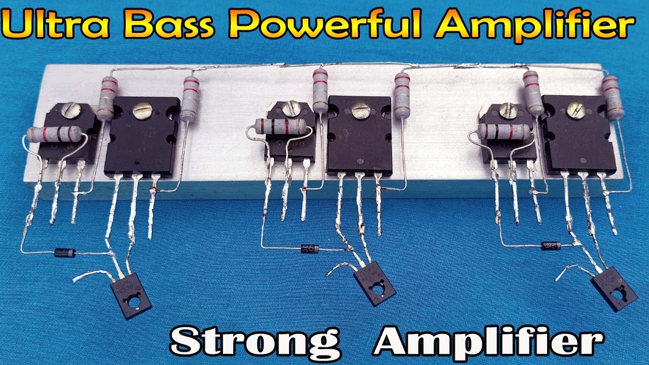 Powerful Heavy Bass Amplifier || Amplifier Using D718 & 2SA1943 Simple - Powerful