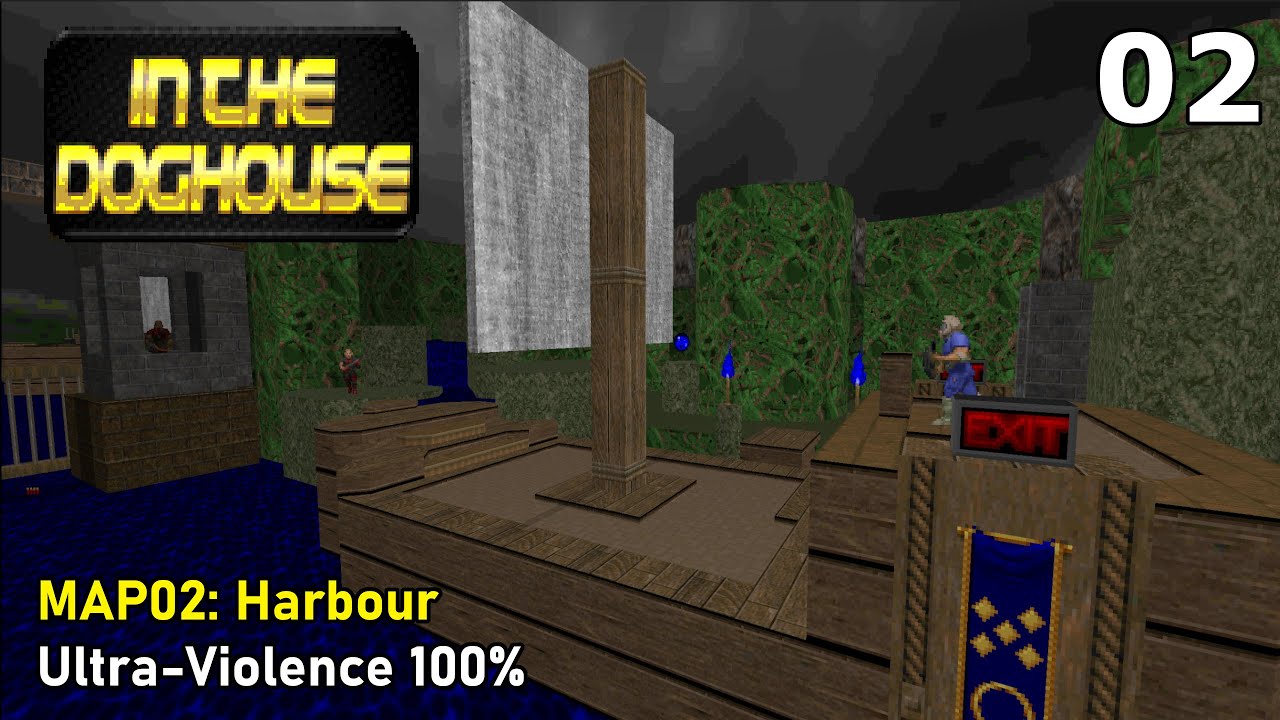 Doom II: In the Doghouse - MAP02: Harbour (Ultra-Violence 100%)