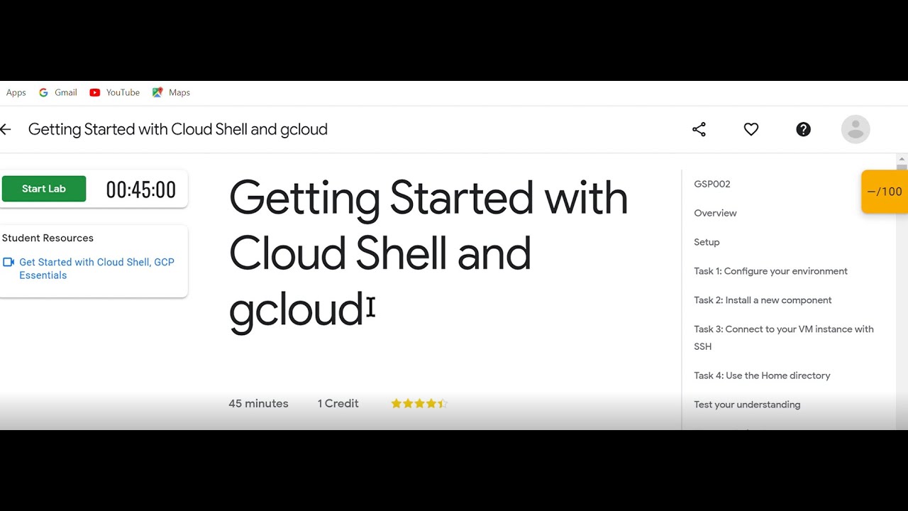 Getting Started with Cloud Shell and gcloud| Google Cloud Essentials| Qwiklabs