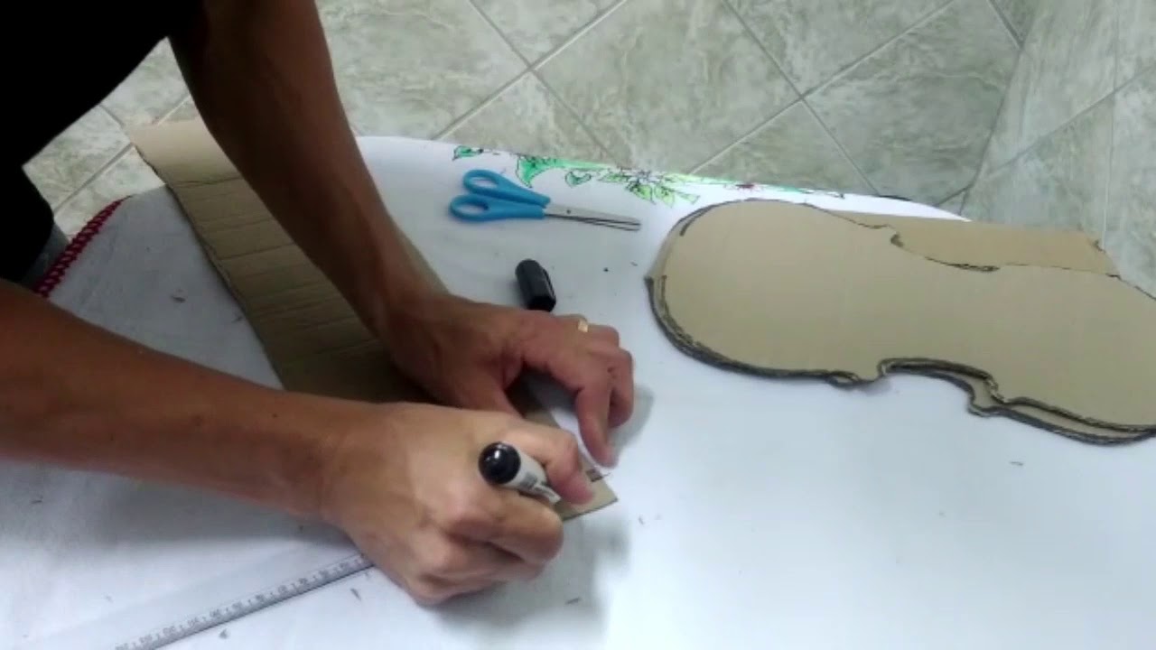 Construção (Criação) Violino de Papelão!!