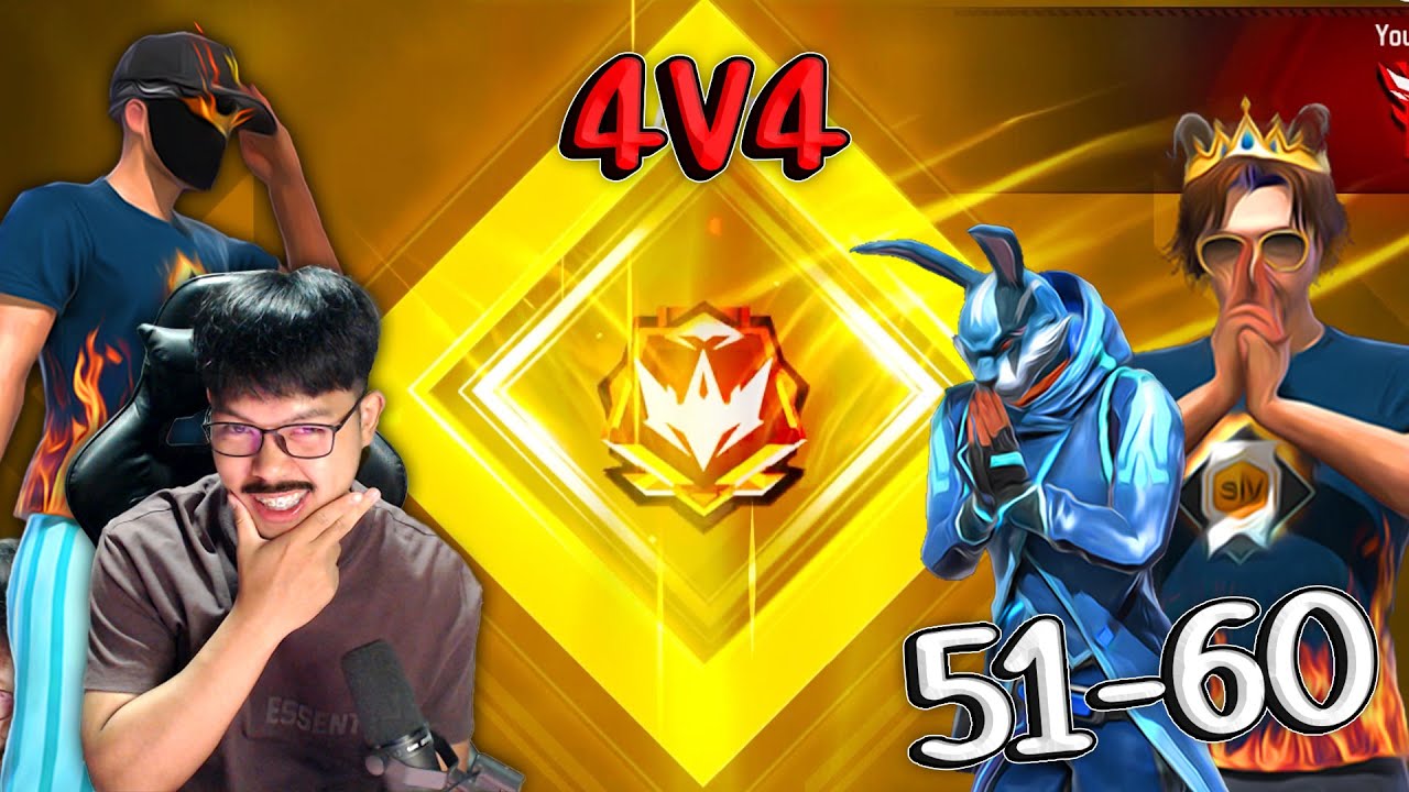 FreeFire 4v4 โอนะโมตามเเกรนด์ 50 - 60 ดาว