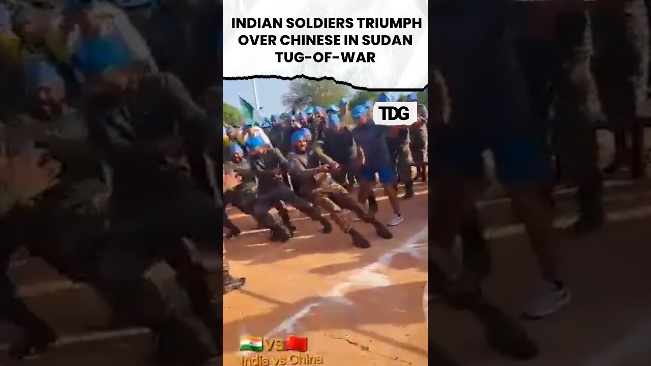 #watch | Indian soldiers dominate Chinese in tug-of-war match | #indianarmy #chinesearmy #tugofwar
