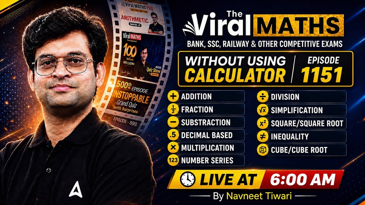Viral Maths 1151 | Without Calculator | Complete Maths Tricks for Bank, SSC & Railway
