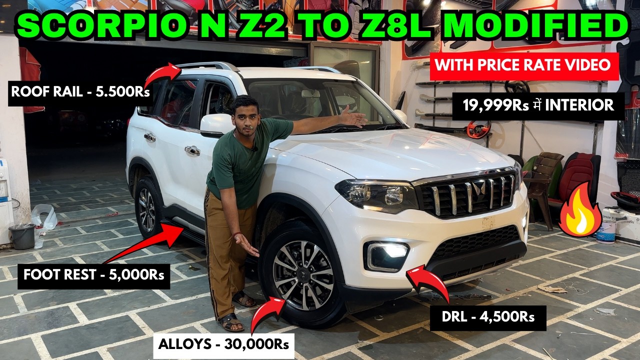 Scorpio n base to top modification ✅ Scorpio Z2 To Z8L Modified ✅ Scorpio n genuine accessories
