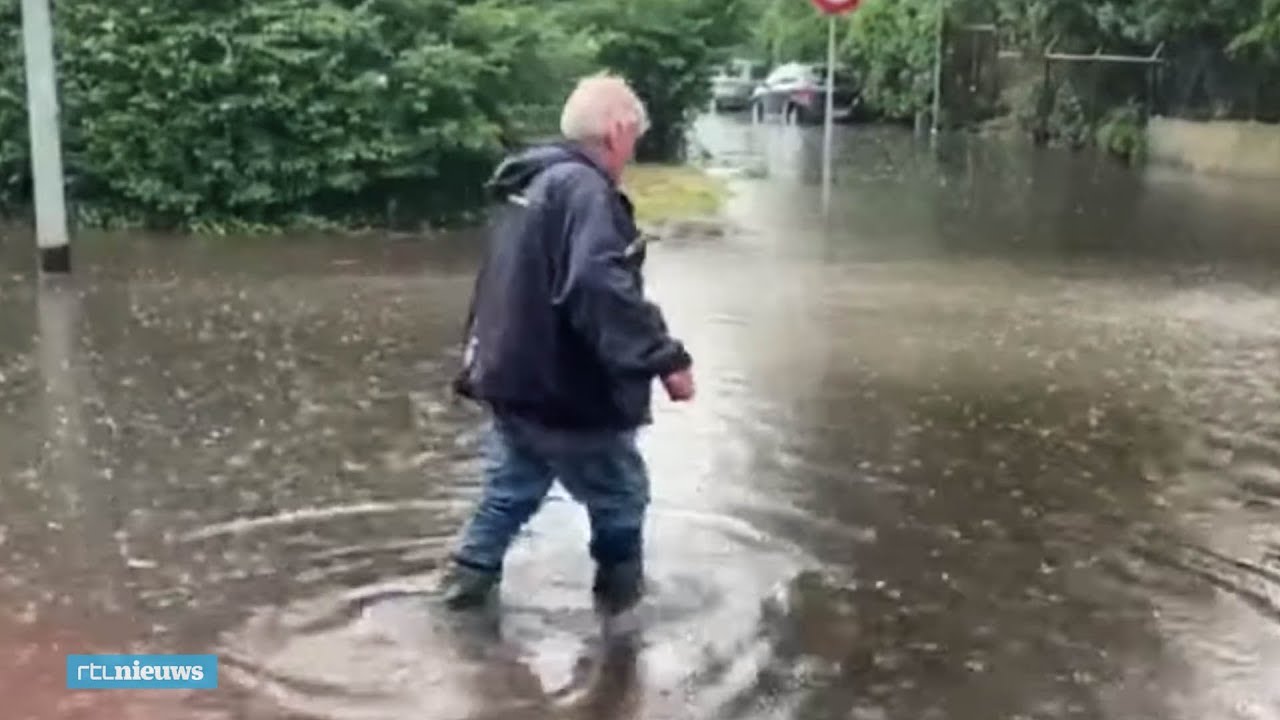 Noodweer zorgt voor gigantische wateroverlast in Hilversum - RTL NIEUWS