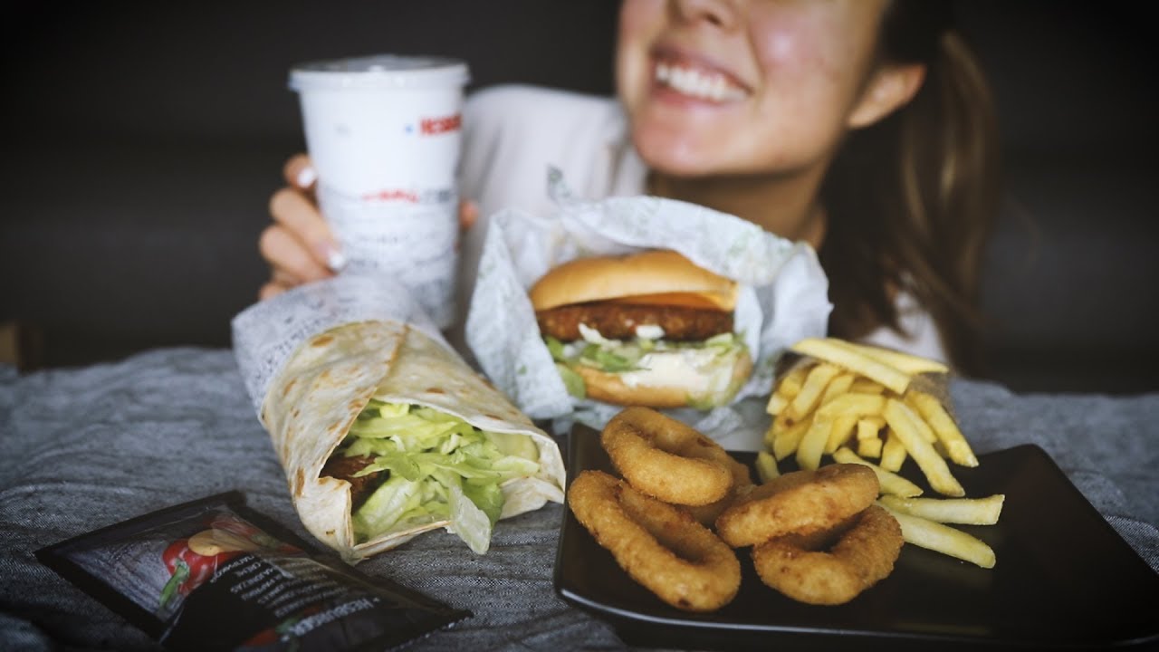 HESBURGER MUKBANG 🍟🍔 🥤 ASMR