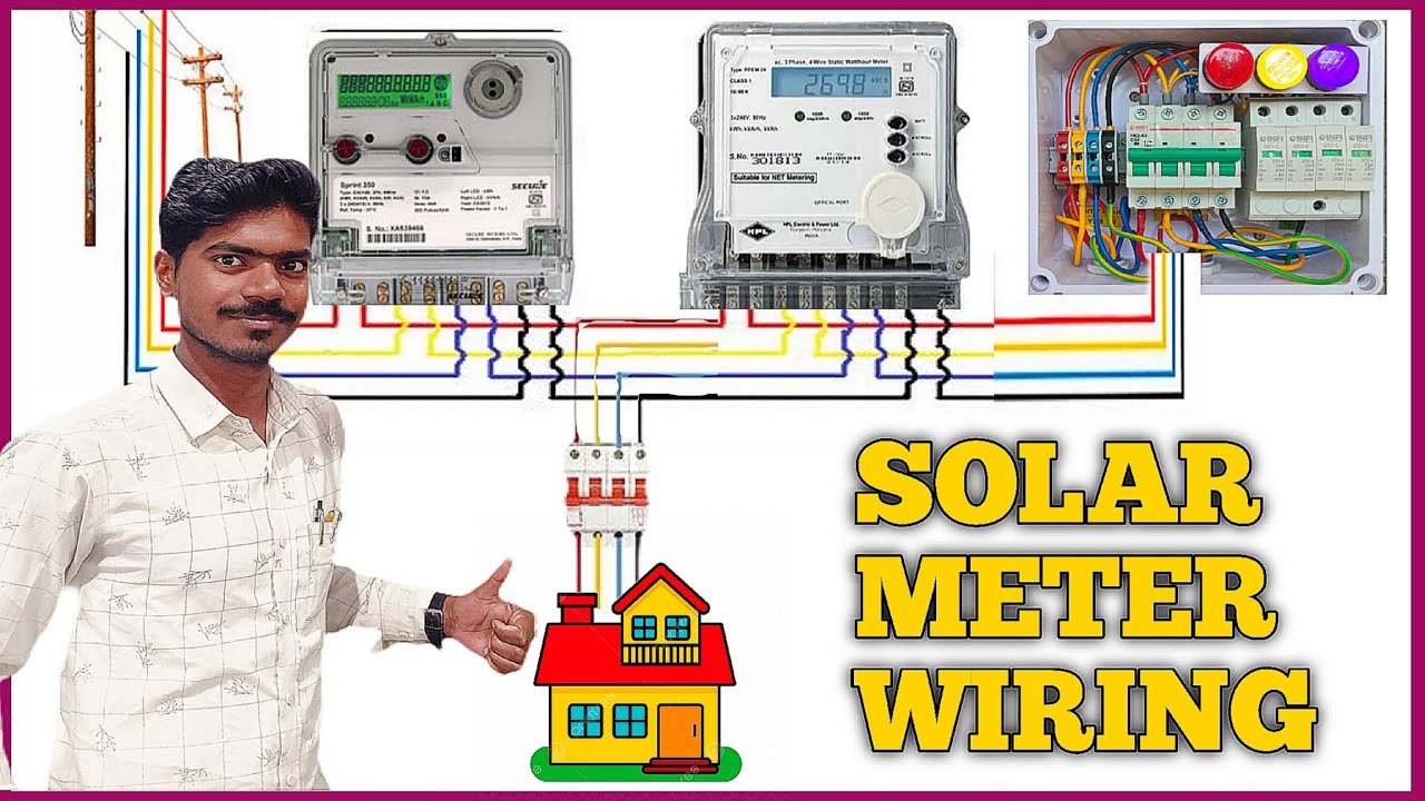 Solar Meter & Net Meter Connection | On Grid Solar System Installation | Solar Meter Wiring