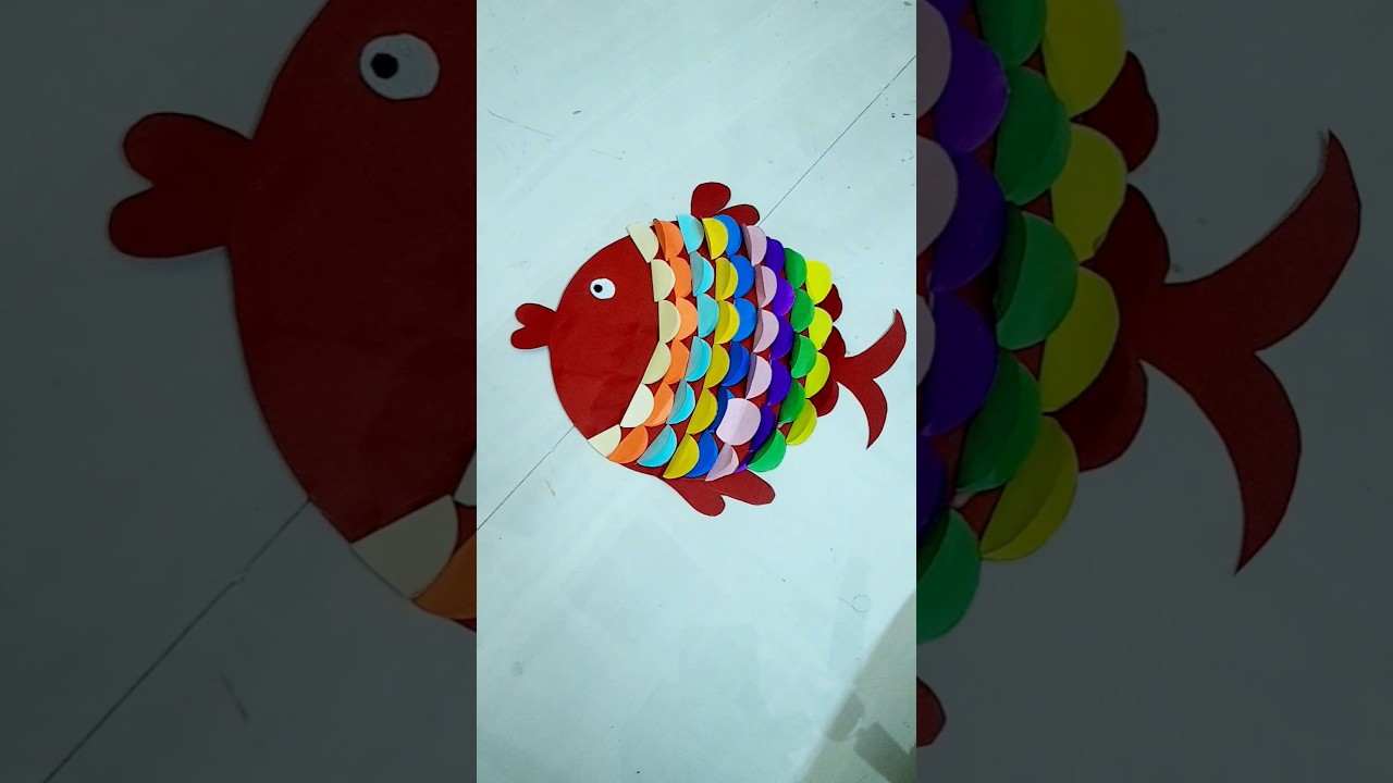 Diy colour paper fish 🐟 