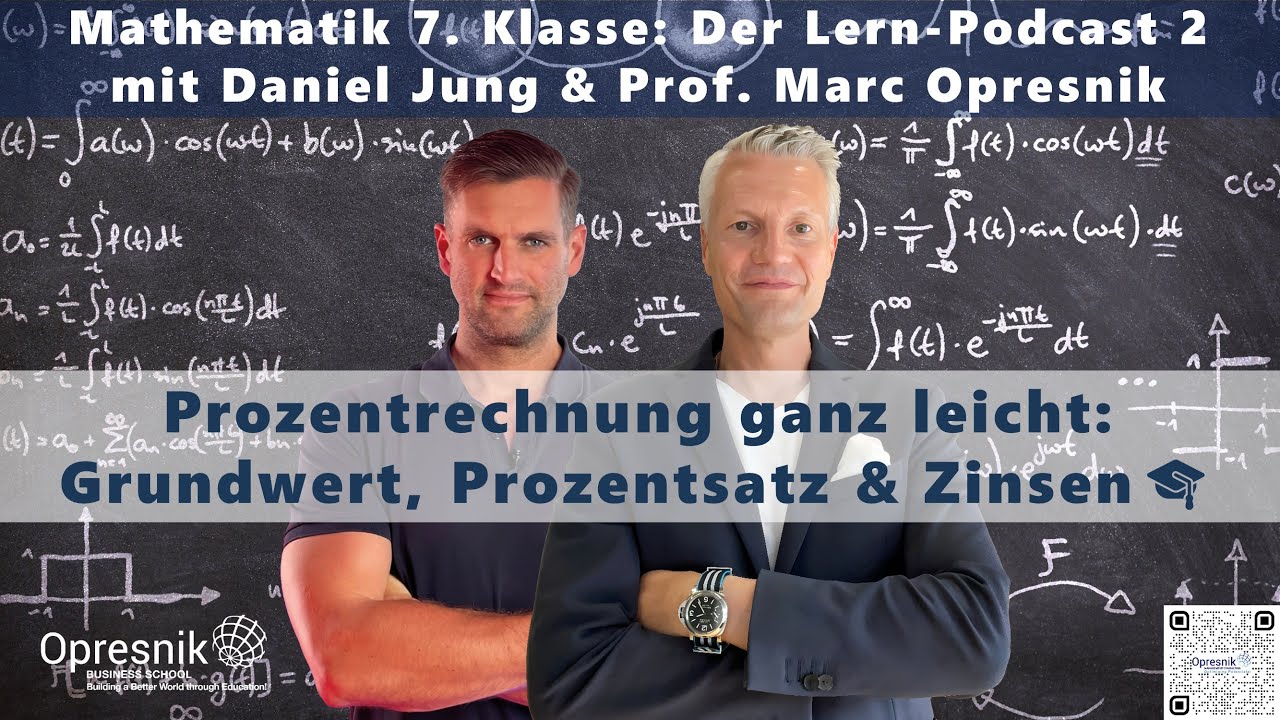 Mathe 7. Klasse: Prozentrechnung erklärt wie nie zuvor! Podcast 2 mit Daniel Jung & Marc Opresnik 🎓